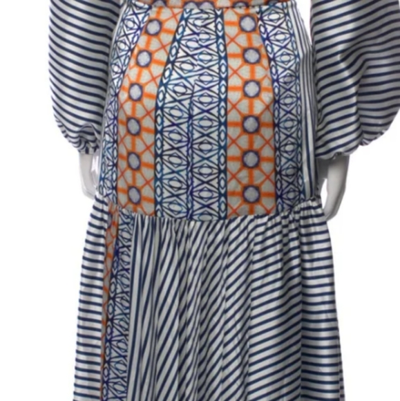 Silvia Tcherassi Mixed Print Silk Dress - Picture 7 of 10